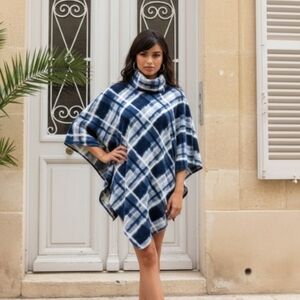 Poncho Women's outlander shawl cowl Fleece Poncho Turtleneck Blanket Ser…